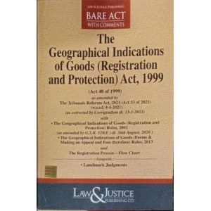 Law & Justice Publishing Co's The Geographical Indications Of Goods (Registration And Protection) Act, 1999 Bare Act 2024